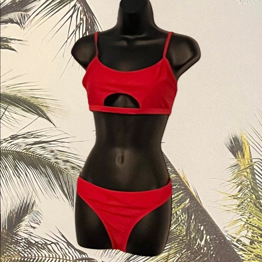 Fashion Nova 2pc L red bikini